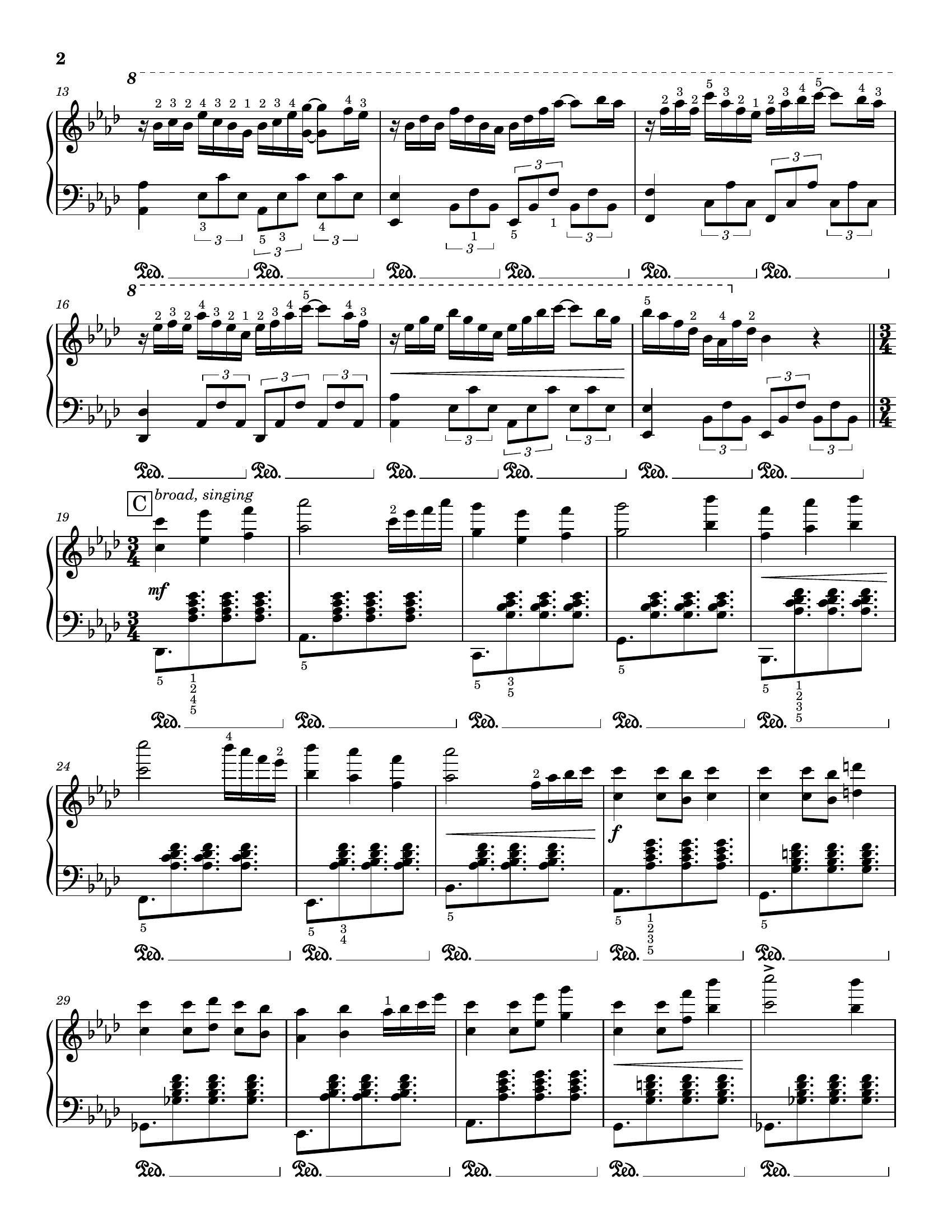 Superbloom, score page 2 of 5