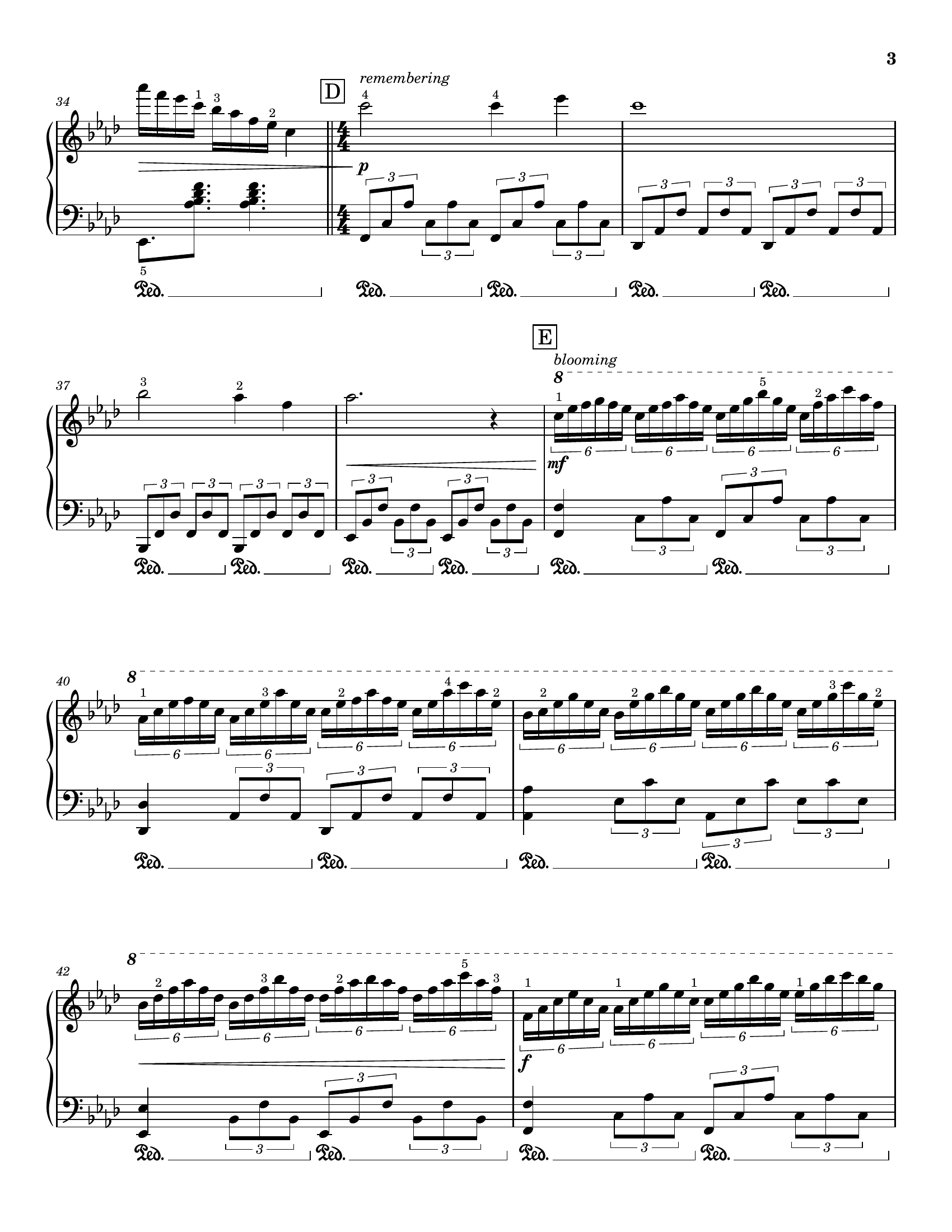 Superbloom, score page 3 of 5